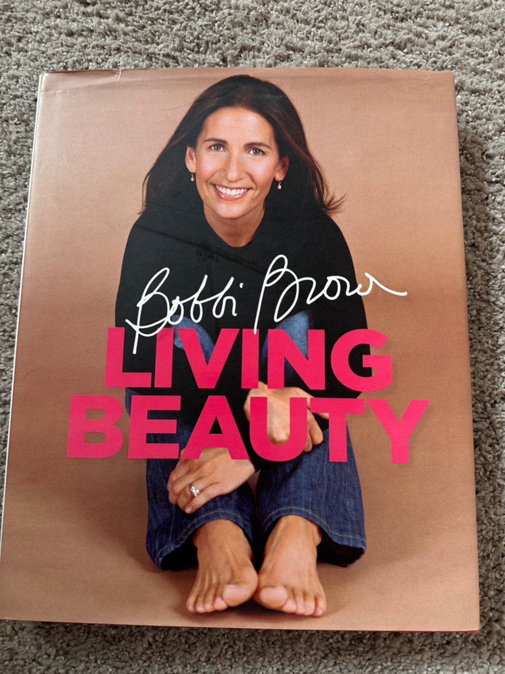 Bobbi Brown Living Beauty Hardcover - Pink & Tan Cover